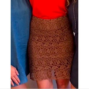 Willi Smith floral lace skirt